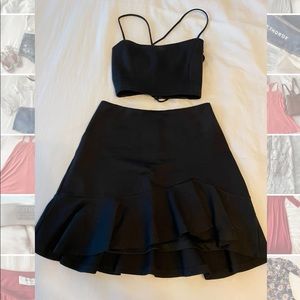 Lulus Fun and Flirty two - piece in black - Size M